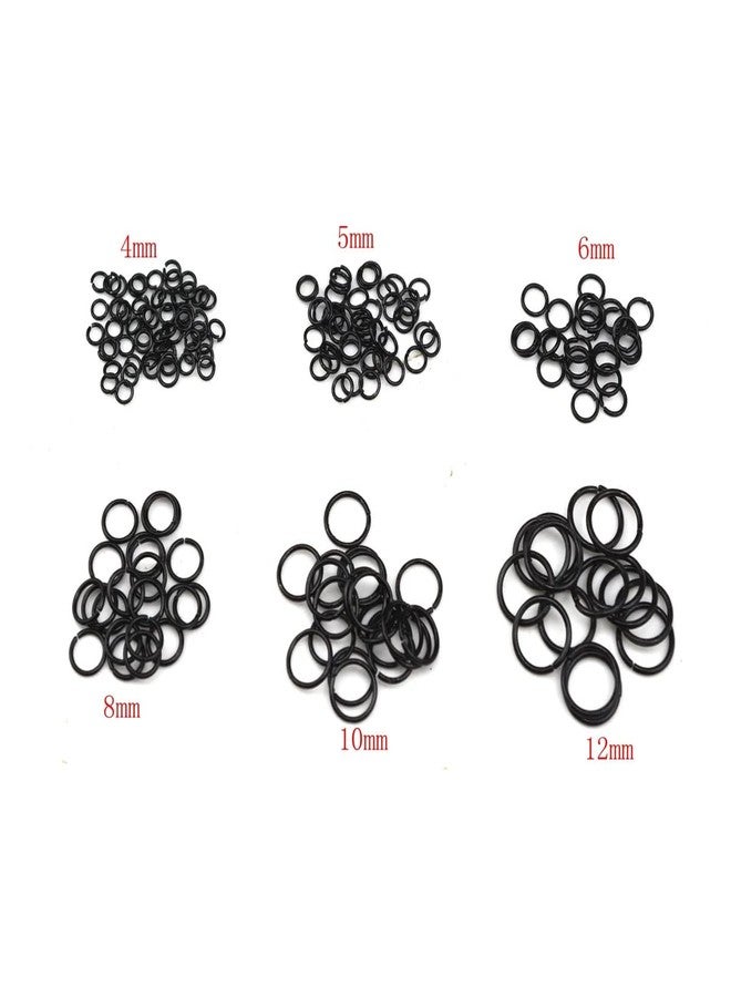 Excellentcrafts Open Jump Rings for Jewellery Making and Other Crafts (100 pcs) (7mm, Black) - Image 2